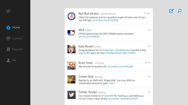 Twitter for windows 8