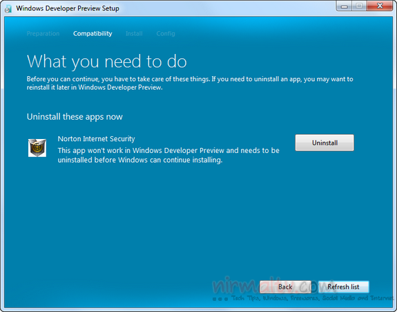 Uninstall apps