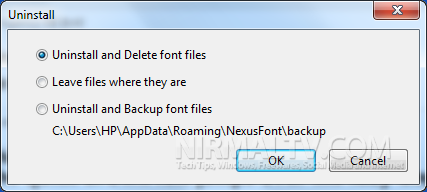 Uninstall fonts