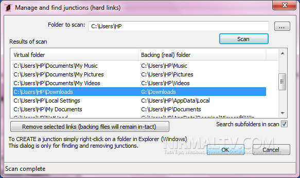 Unlink Folders