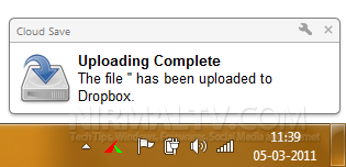 Upload Complete notification