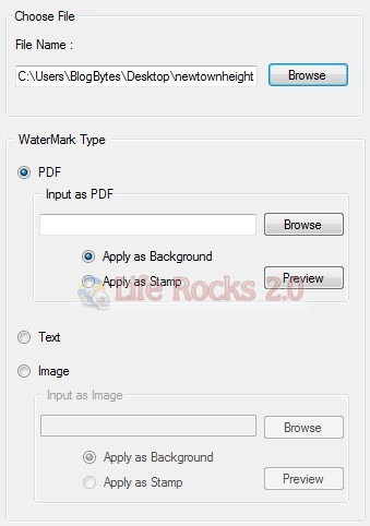 Watermarking options