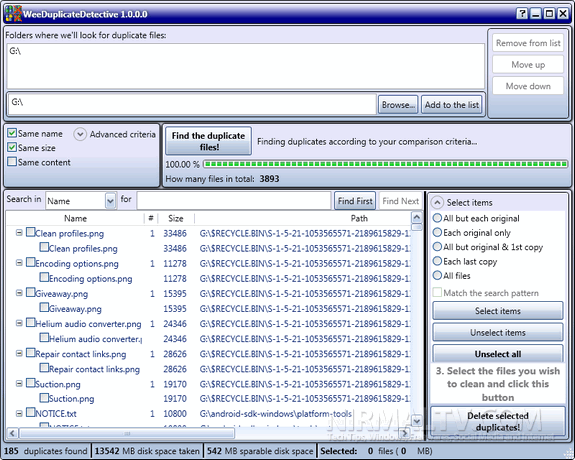 WeeDuplicate Finder