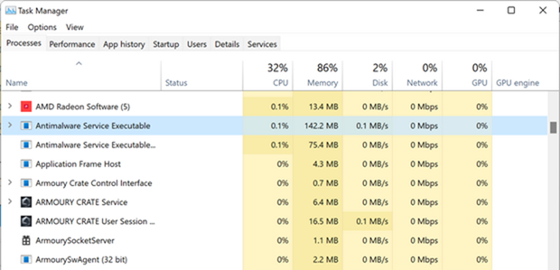 Antimalware Service Executable