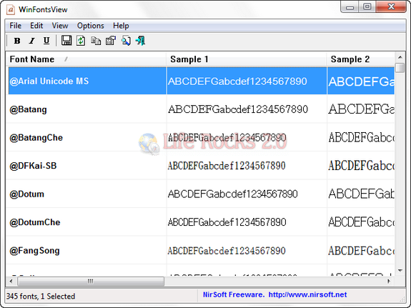 WinFontsView