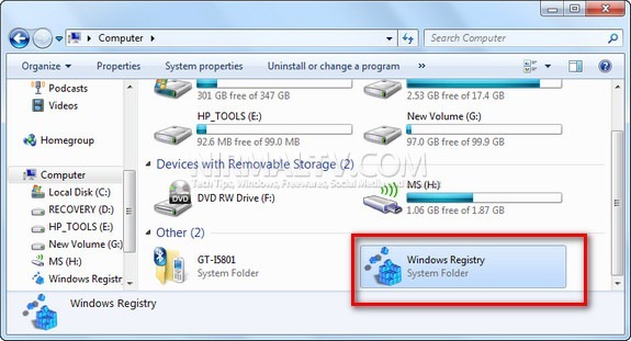 Windows Explorer option