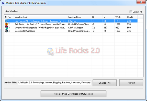 Windows Title Changer