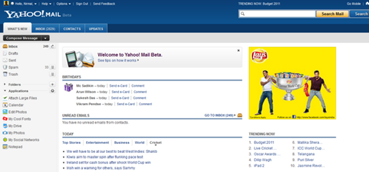 Yahoo mail 2011