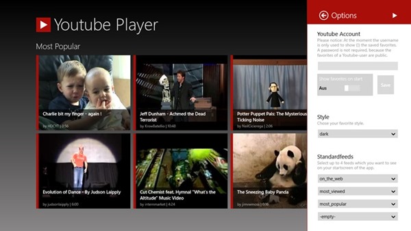 YouTube account