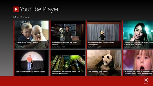 Youtube for Windows 8