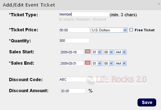 add ticket