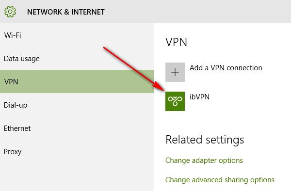 VPN Connection on Windows 10