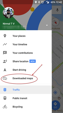 downloaded maps