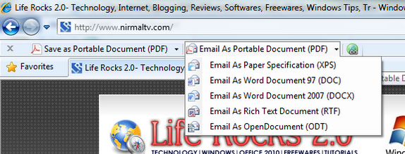 email web page