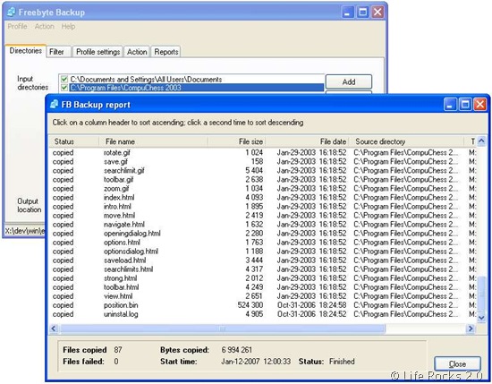 Freebyte BAck up