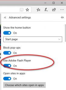 How to Enable Adobe Flash Player on Microsoft Edge Browser