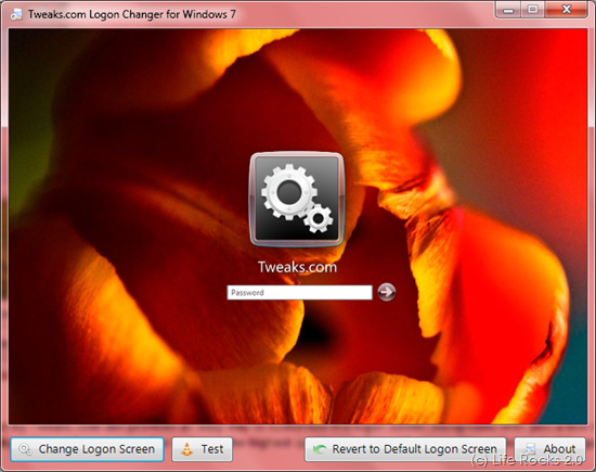 Tweaks.com Logon Changer