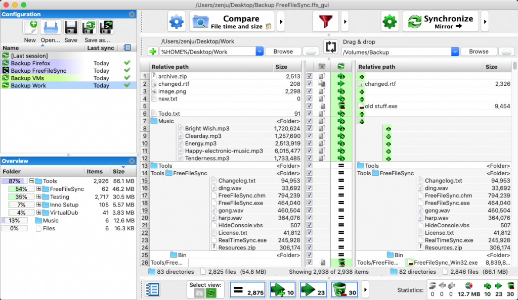 Compare Two Folders on macOS