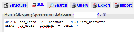 mySQL password reset
