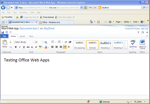 office web apps