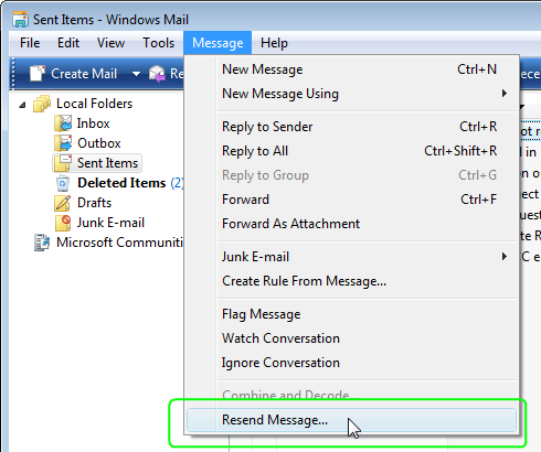 outlookexpress-resend-message