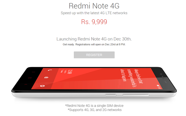 redmi note 4G