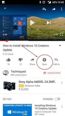 save content