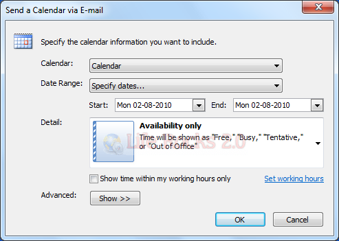 select calendar