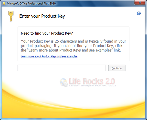 step 1 enter product key