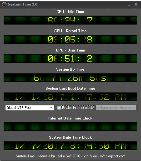 system uptime