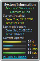 system uptime