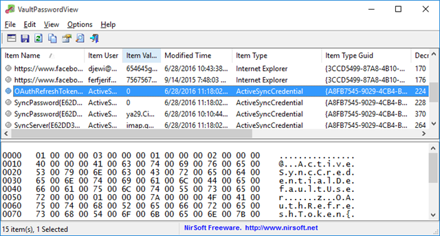 Windows Vault