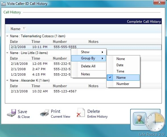 Call History