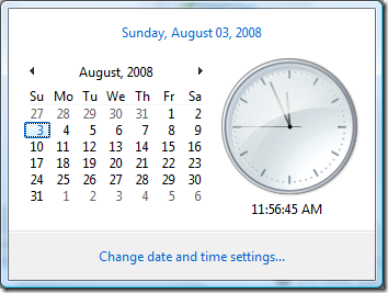Vista Clock