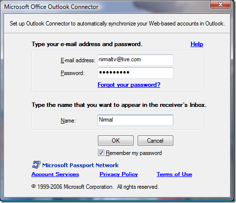 Outlook connector