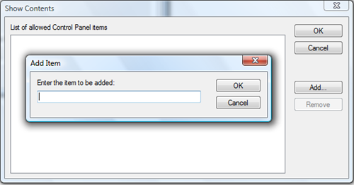 select item