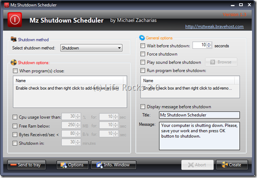 Shutdown Scheduler